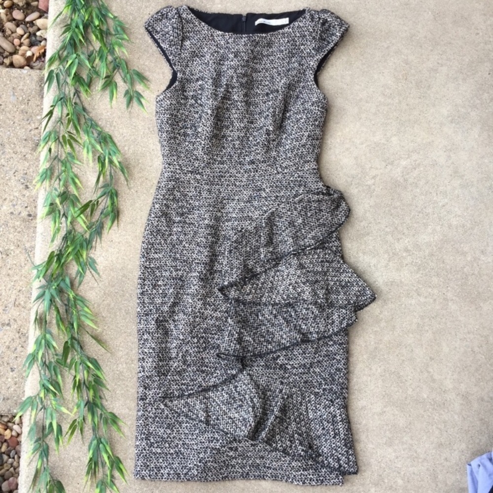 Karen Millen Wool Blend Tweed Dress